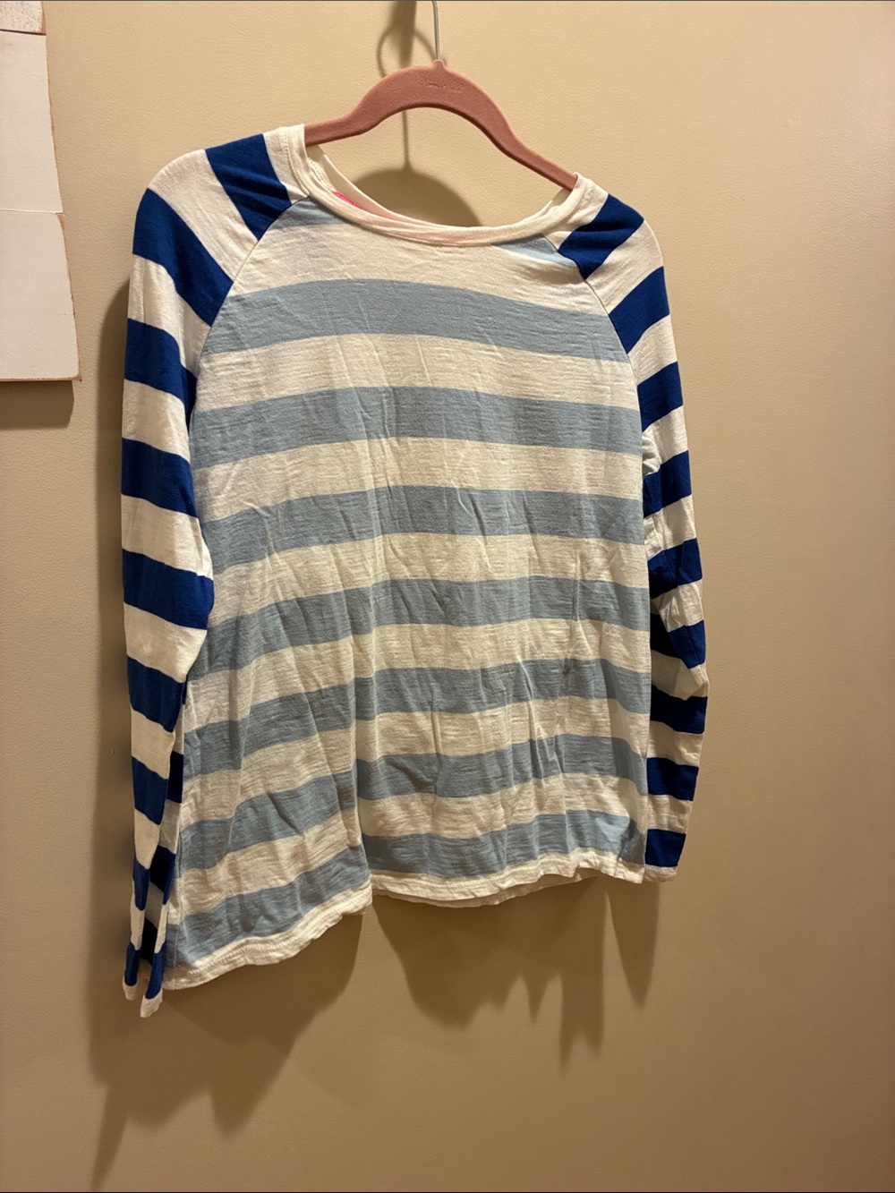 Boden Striped Long-Sleeve Tee in Blue and White NWOT